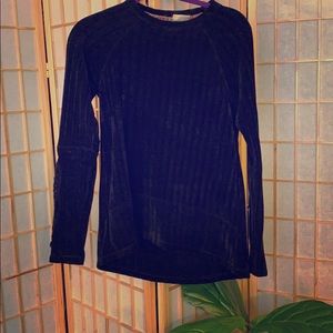 Black velvet with lace sleeve detail